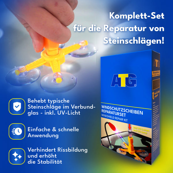 ATG® Steinschlag Reparaturset mit UV-Licht