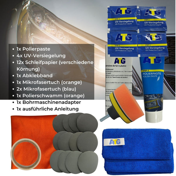 ATG® Scheinwerfer-Aufbereitungsset inkl. 2 Mikrofasertücher - ATG112-2 - ATG GmbH & Co. KG