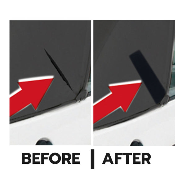 ATG Cabrio Kunststoffverdeck Reparatur Set geeignet für alle Marken - Vorher-Nachher Ansicht