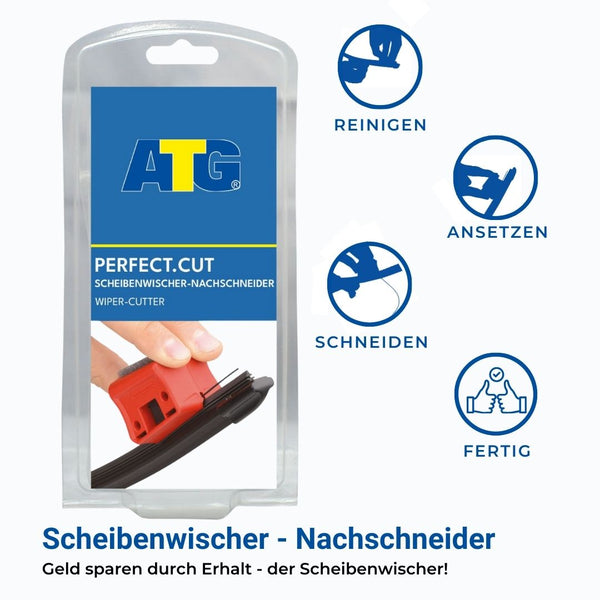 Ein perfekter Schnitt mit einem ATG® Perfect Cut - Scheibenwischernachschneider der ATG GmbH & Co. KG.