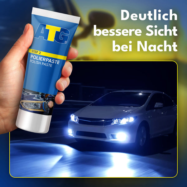 ATG® Scheinwerfer-Aufbereitungsset inkl. 2 Mikrofasertücher