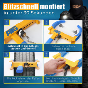ATG Radkralle für Auto & Anhänger Reifenbreite 18–28 cm