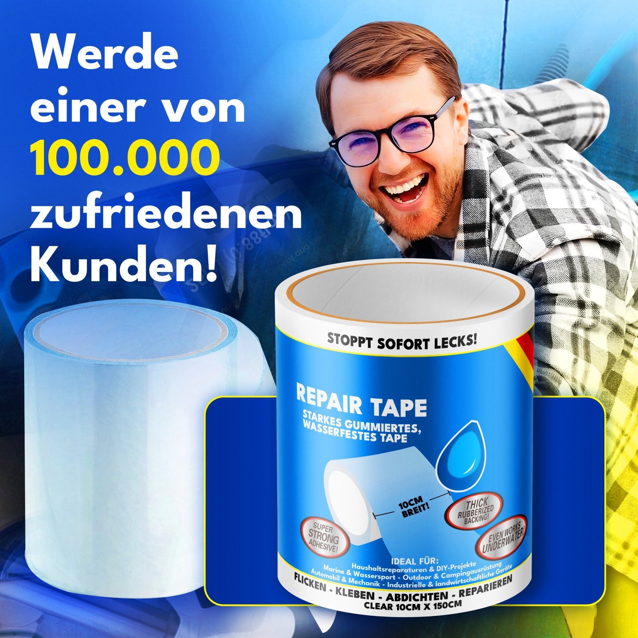 zelt flicken transparent Reparatur Tape für alle Anwendungen ➤ Reparaturband tapes ➤kaufen ATG – ATG GmbH & Co. KG