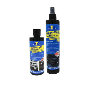 ATG Sparset für den Innenraum - kunststoffpflege und Lederpflegespray mit Zitrusduft